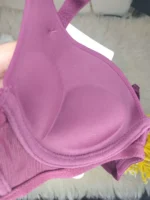 Close up interior view of the Xelxia Signature Push-Up Bra showing built-in molded padding designed for natural cleavage enhancement and lift.